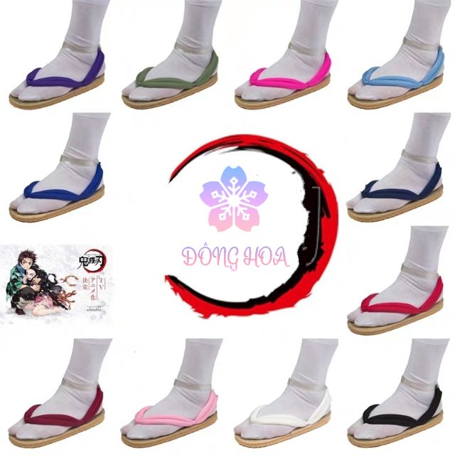 [Kimetsu no Yaiba] Guốc Geta kèm vớ Tabi các nhân vật Kimetsu no yaiba ( ảnh thật )