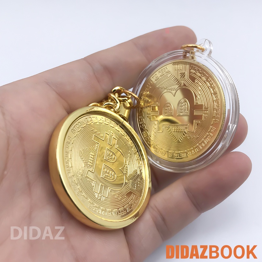 Móc Treo Chìa Khóa xe máy, ô tô, xe hơi Bitcoin, Dogecoin đẹp sáng kim loại mạ vàng 24k, bền bỉ, chắc chắn MK01