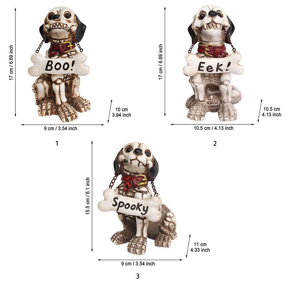 YNATURAL Tượng Xương Chó Đáng Sợ Trang Trí Nội Thất