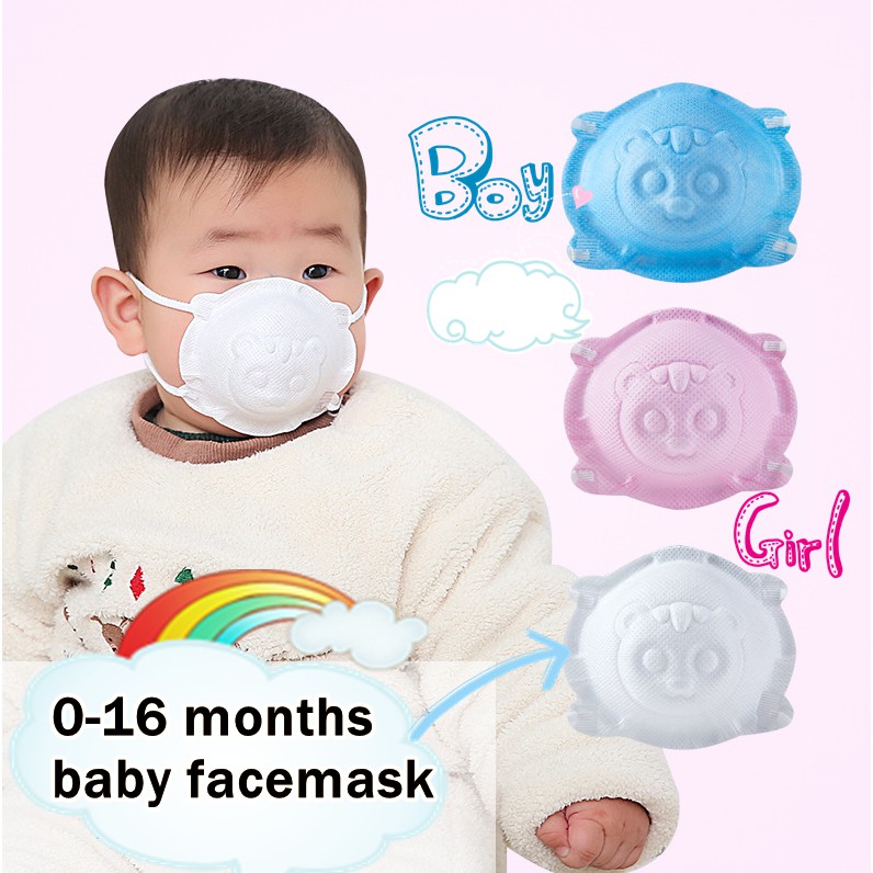 Khẩu Trang Kn95 3d Có Khóa Điều Chỉnh Được Cho Bé Sơ Sinh 0-16 Tháng Tuổi