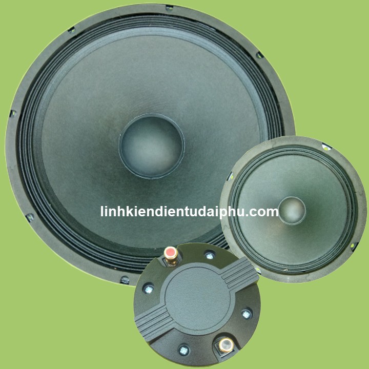 Shop-plusCombo loa 4 tấc đơn kèm loa trung loa treble cho mạch loa kéo 200W - 300W
