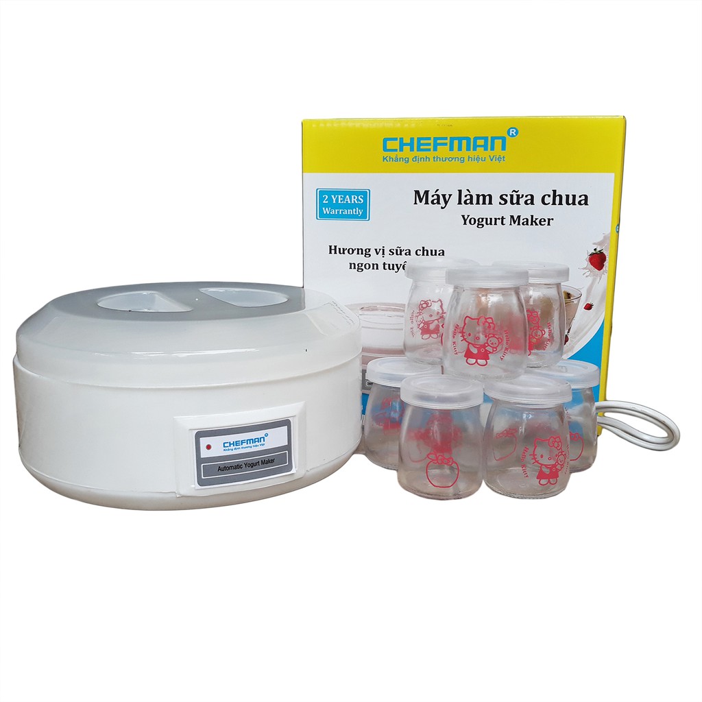 Máy làm sữa chua tự động Chefman CM-302T - 8 Cốc Thủy Tinh