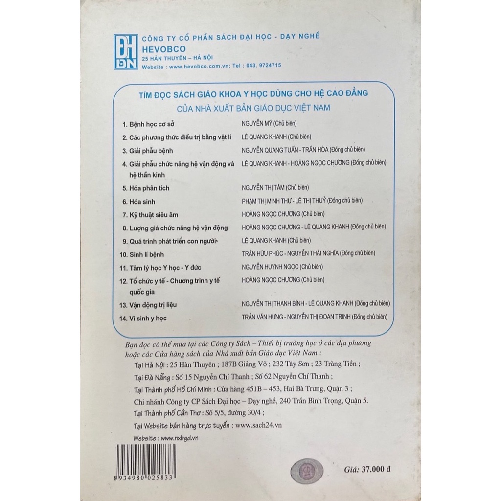 Sách - Vi Sinh Y Học - Dùng Cho Đào Tạo Cao Đẳng Y Học