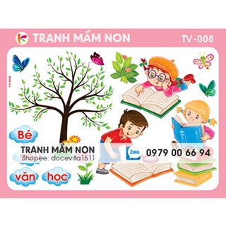 Decal mầm non- GÓC THƯ VIỆN TV-008