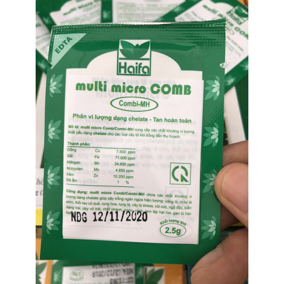 2.5g Phân vi lượng chelate Multi Micro Combi Haifa Israel hiệu quả vượt trội, tan hoàn toàn, chuẩn nông nghiệp Israel