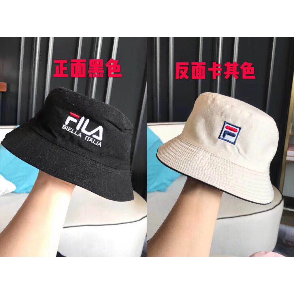 Fila unisex breathable two-sided cotton bucket hat Sun cap a cap two color VoZa