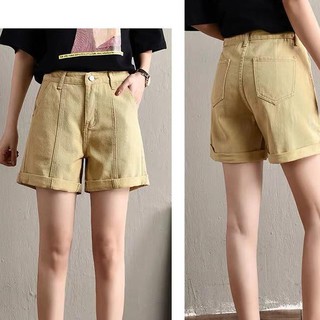 quần Short ống rộng phong cách ulzzang, quần jean sắn gấu_C1