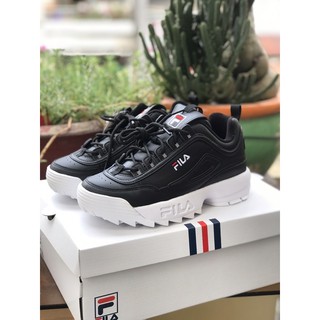 [Chỉ 1 ngày] ❗Giày FILA DISRUPTOR II hàng chính hãng Authentic ( BLACK/WHITE )