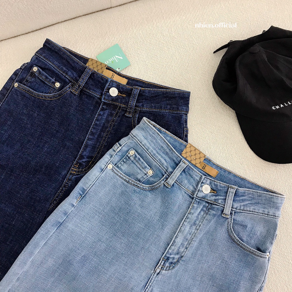 Quần jean nữ form baggy rách lai Nhienvintage_BQ7