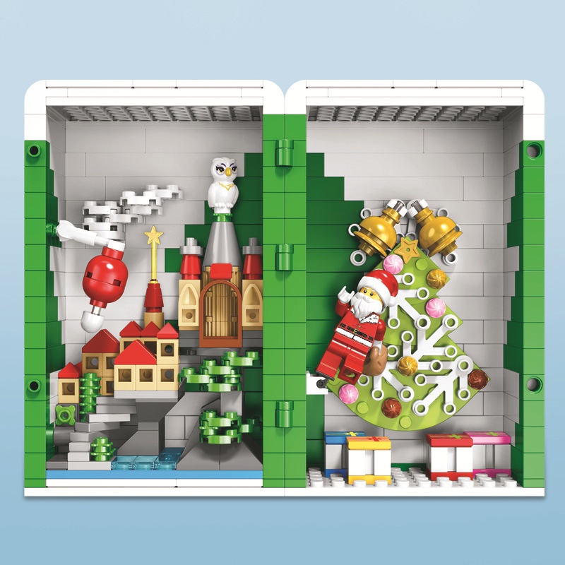 Bộ đồ chơi mô hình SLUBAN 452 miếng cho bé hình ông già Noel hộp quà giáng sinh