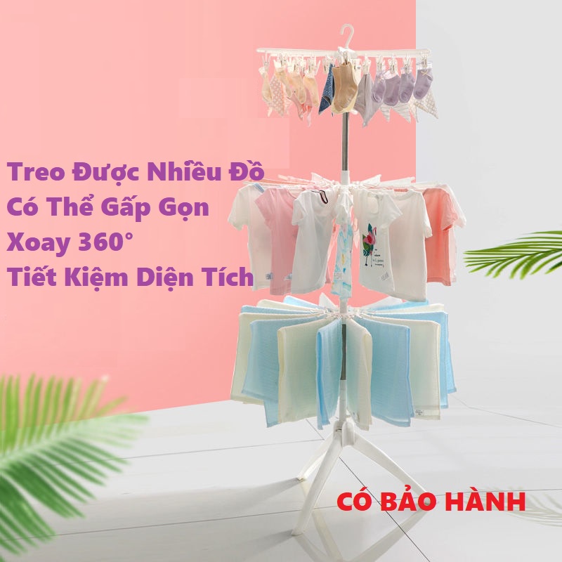 Cây sào phơi đồ gấp gọn [FREESHIP]❤️ đa năng 3 tầng, treo đồ cho trẻ em, bé sơ sinh | BigBuy360 - bigbuy360.vn