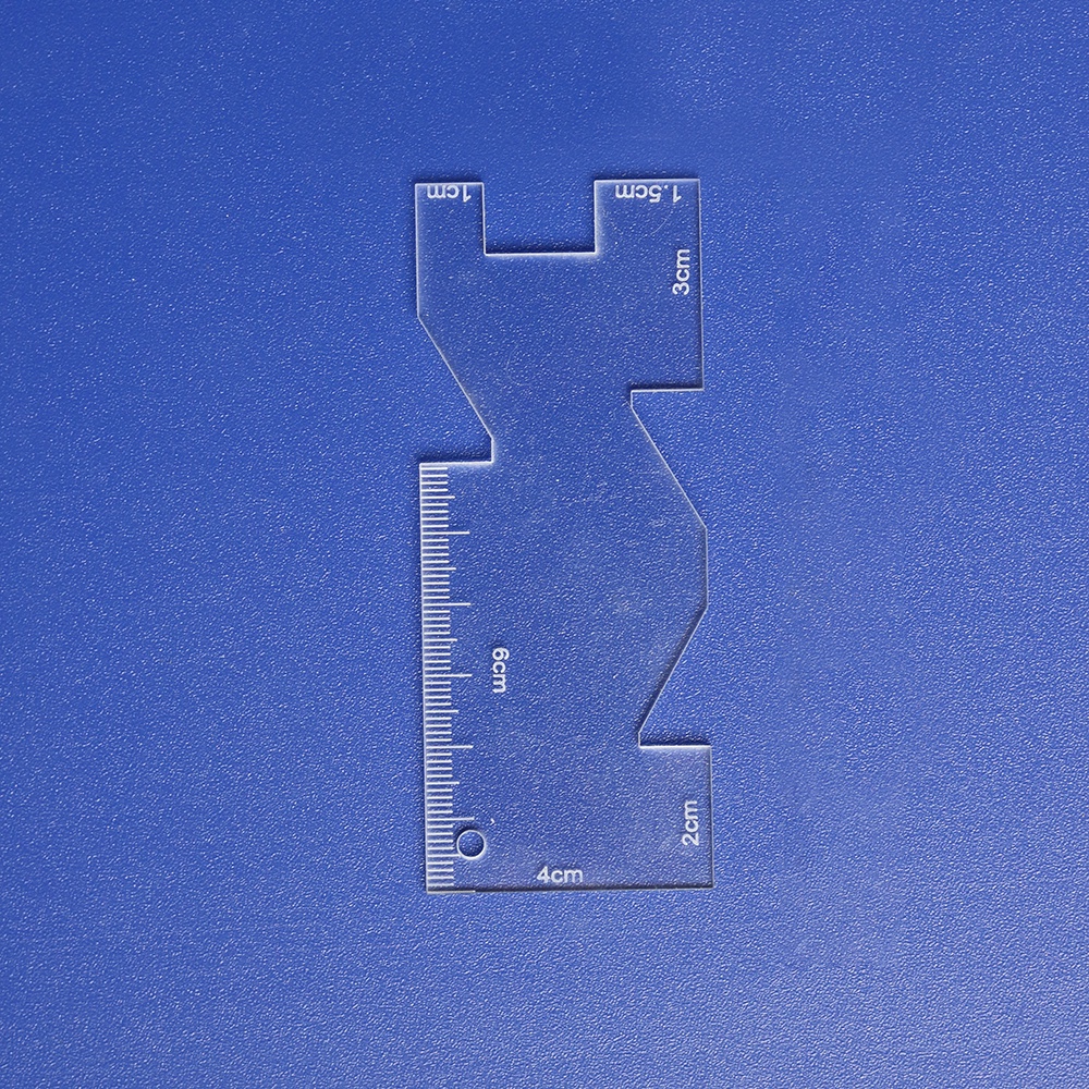 Thước Đo May Vá Bằng Acrylic Chất Lượng Cao 10*4cm