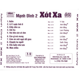 dĩa cd nhạc asia 8