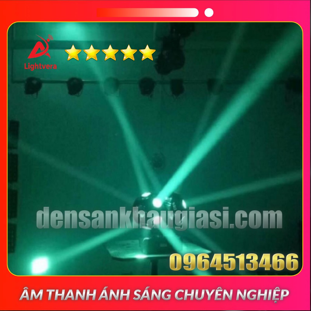 Đèn Moving Head Đảo Đôi Laser Quay 360 Độ Có Laser Dành Cho Karaoke Phòng Bay