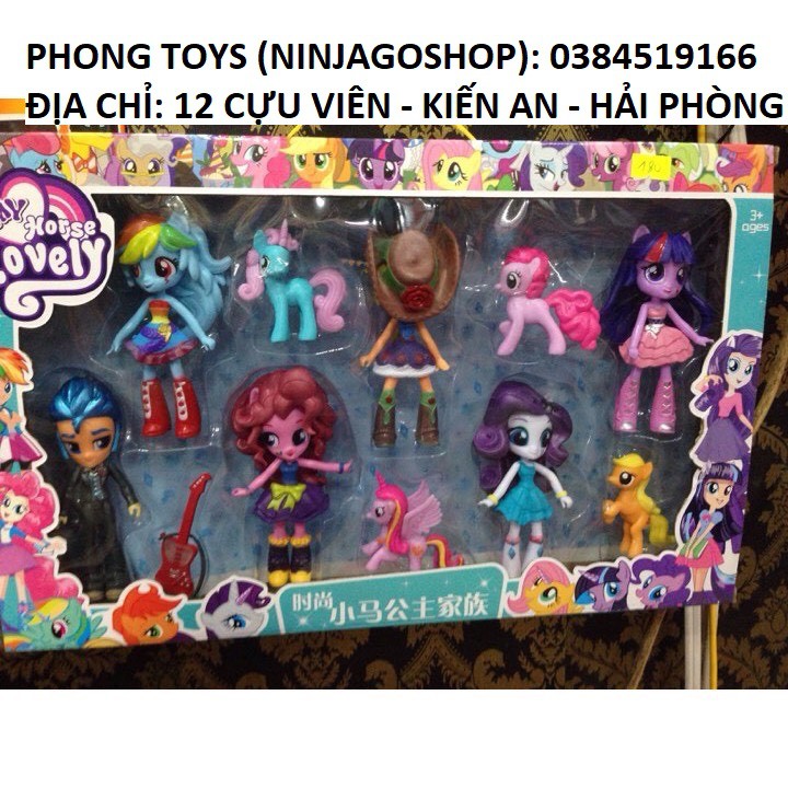 Set ngựa Pony biến hình kèm phụ kiện đàn cỡ lớn (ảnh thật shop tự chụp)