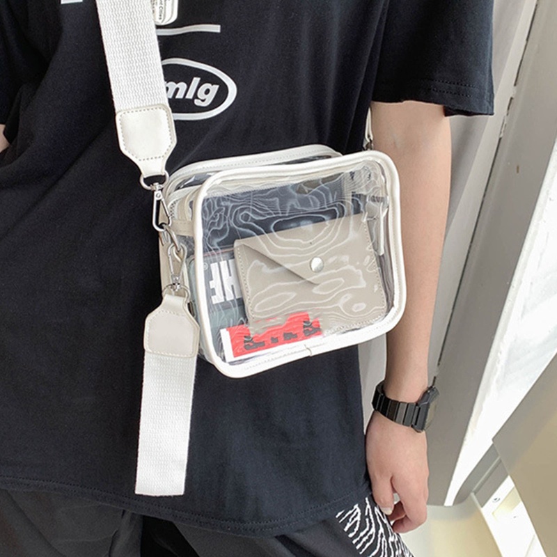 Túi Đeo Chéo Trong Suốt Thời Trang Hàn Cho Nam Nữ