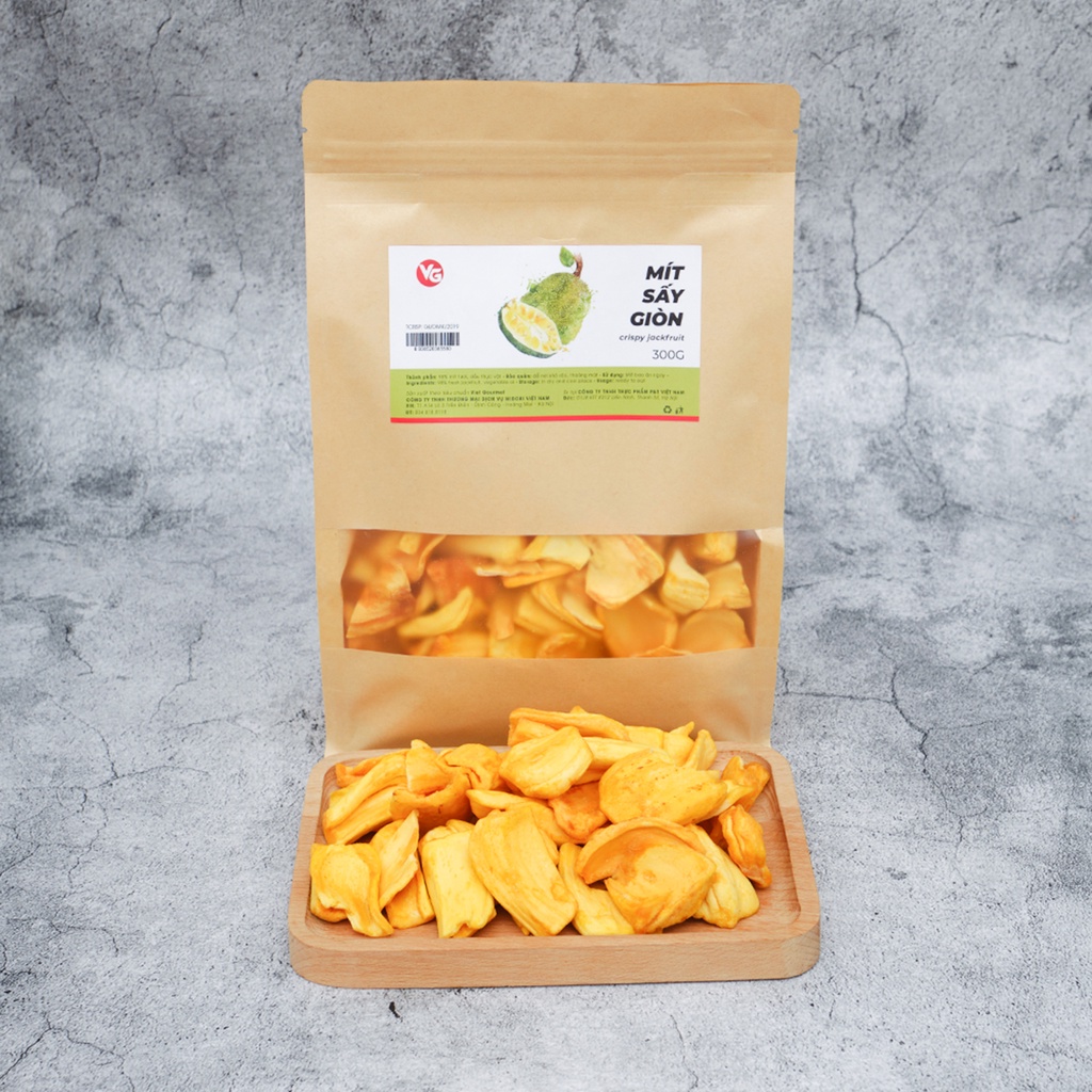 Mít sấy khô 300g Vietgourmet hàng xuất khẩu/ Mít sấy giòn nguyên vị không đường/ đồ ăn vặt Hà Nội | BigBuy360 - bigbuy360.vn
