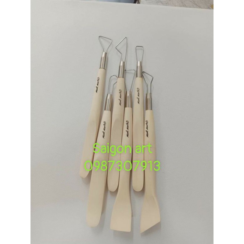 BỘ 6 DỤNG CỤ VÁT, NẠO, ĐIÊU KHẮC ĐẤT SÉT MONT MARTE