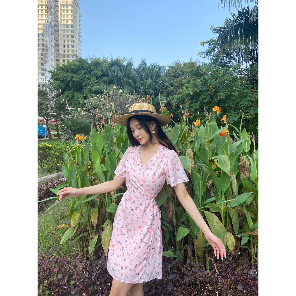 [Mã WABRWA15 giảm 15% đơn 300K] Đầm hoa - wrap - váy hoa HEYBEE HT19 | BigBuy360 - bigbuy360.vn