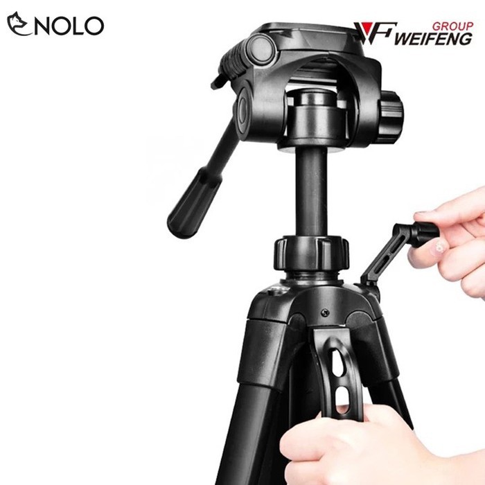 Tripod Máy Ảnh Điện Thoại Weifeng WT3520 Thân Hợp Kim Nhôm Magie Chịu Tải 3Kg Tặng Kèm Túi Và Đầu Kẹp Điện Thoại