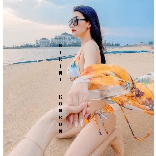 Bikini đồ bơi nữ 2 mảnh tam giác kèm áo choàng KONKUN MS110