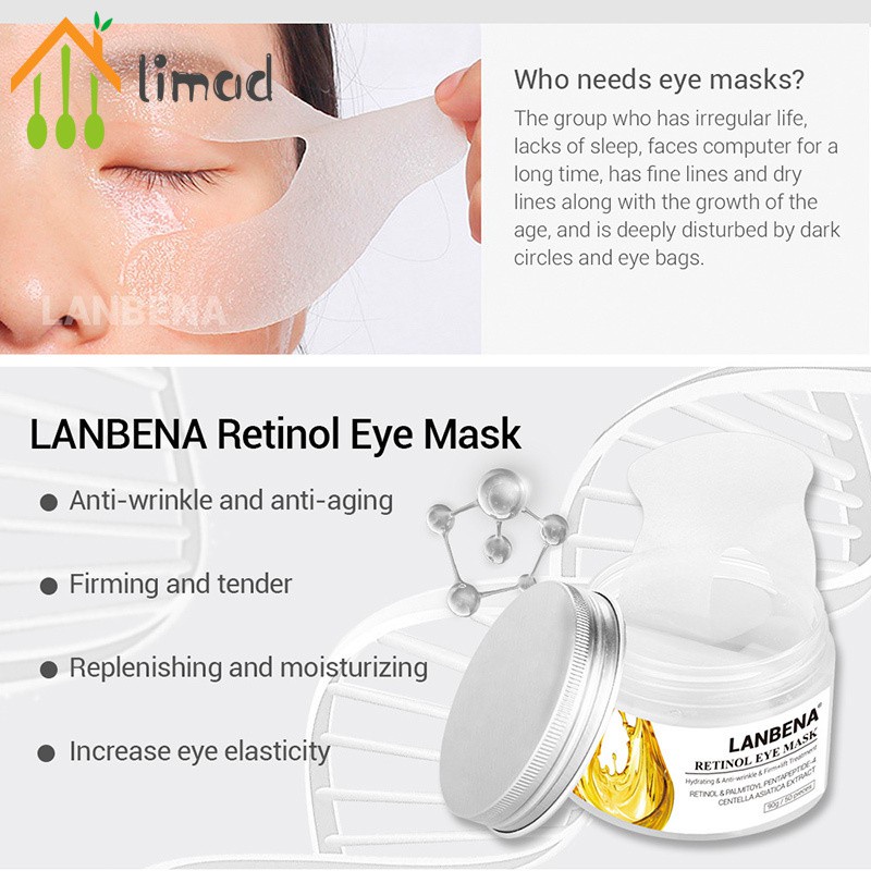 【COD】# limad 50pcs Eye Mask Patch Remove Dark Circle Lifting Anti Aging Firming Moisturizing Skin Care