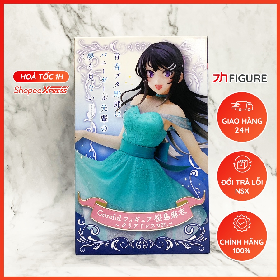 Mô Hình Figure Chính Hãng Anime Sakurajima Mai, Coreful Figure, Clear Dress Ver, TAITO, Nhật Bản