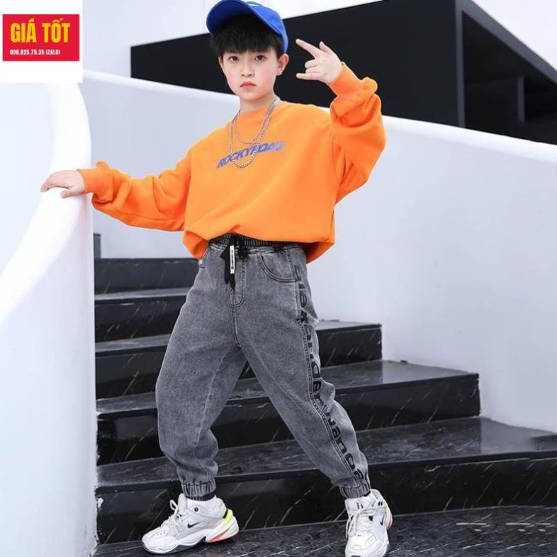 Quần jean cho bé trai 5 tuổi   ☑️ Thời trang bé trai 6 tuổi size đại 30kg 35kg 4