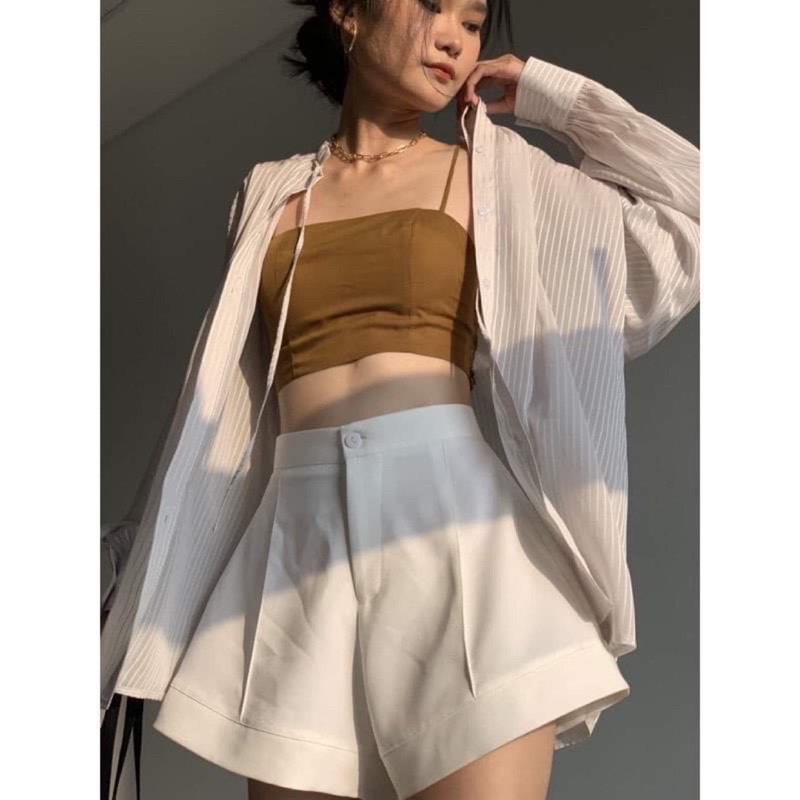 Quần Sooc Nữ Ống Rộng lưng cao m610