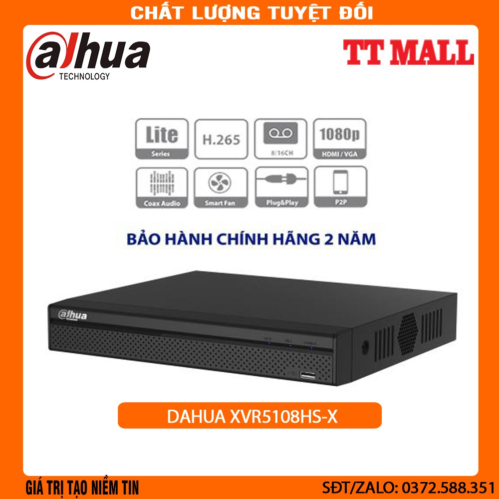 [Mã ELHAMS5 giảm 6% đơn 300K] {Giá Hủy Diệt} ĐẦU GHI HÌNH 8 KÊNH DAHUA XVR5108HS-X - hàng chính hãng .