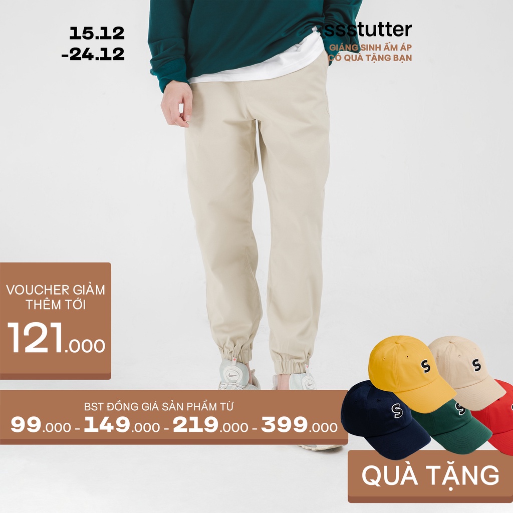 Quần jogger nam kaki SSSTUTTER phong cách năng động trẻ trung Jogger Khaki Pants - Hàng nhập khẩu