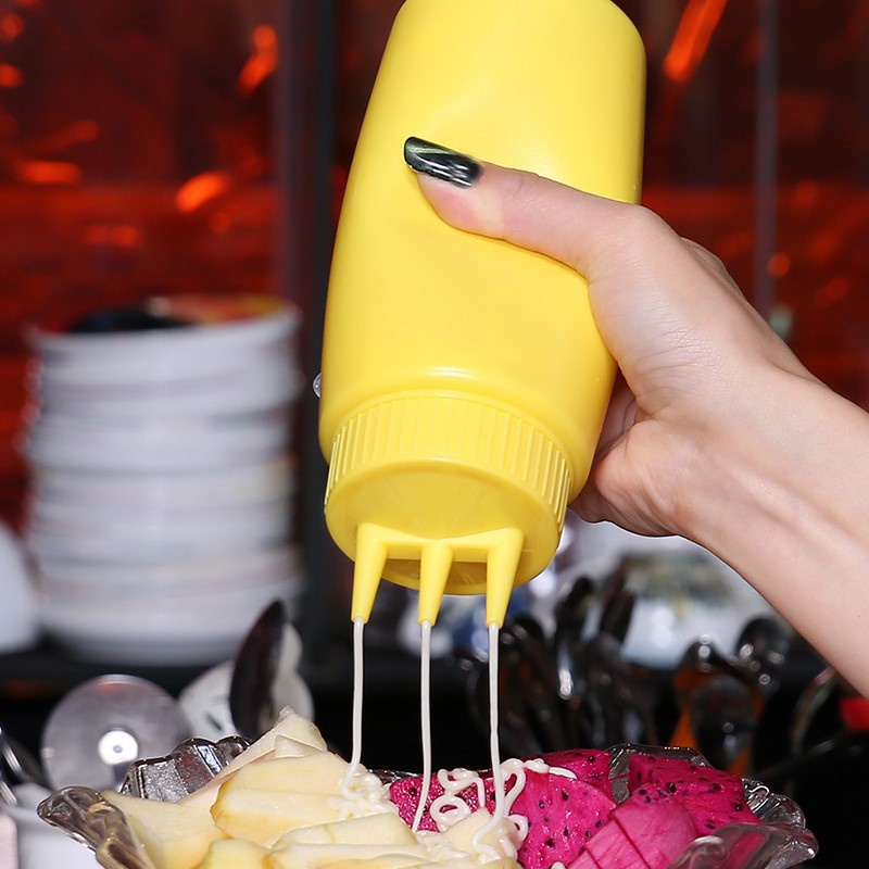 Bình Đựng Nước Sốt/Dầu Ô Liu Dạng Bóp 1 Lỗ 3 Lỗ