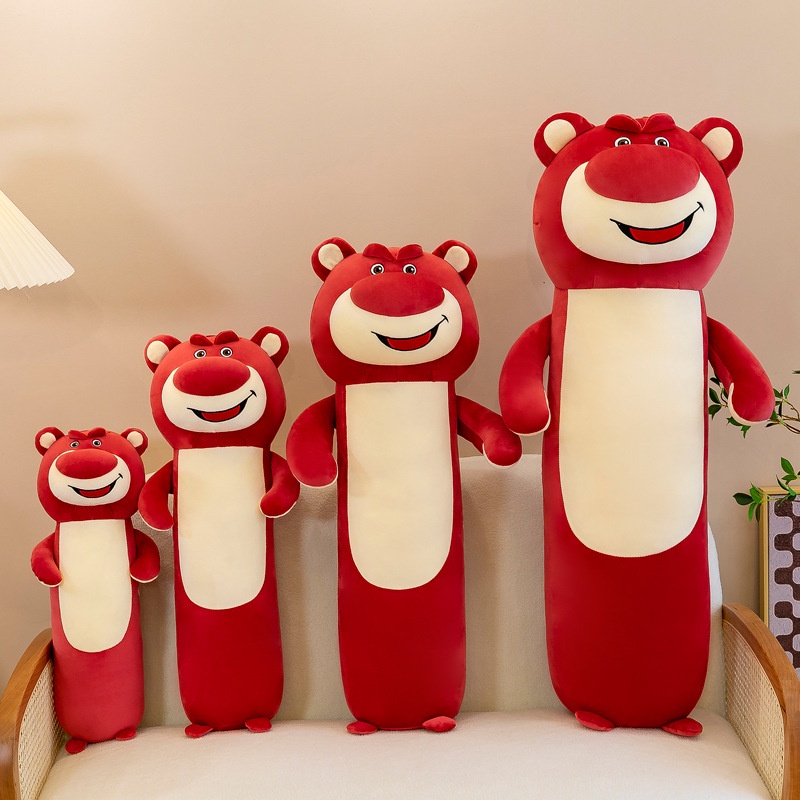 Gối Ôm Dài Hình Gấu Nhồi Bông Dễ Thương Dùng Làm Quà Tặng Sinh Nhật Cho Bé
