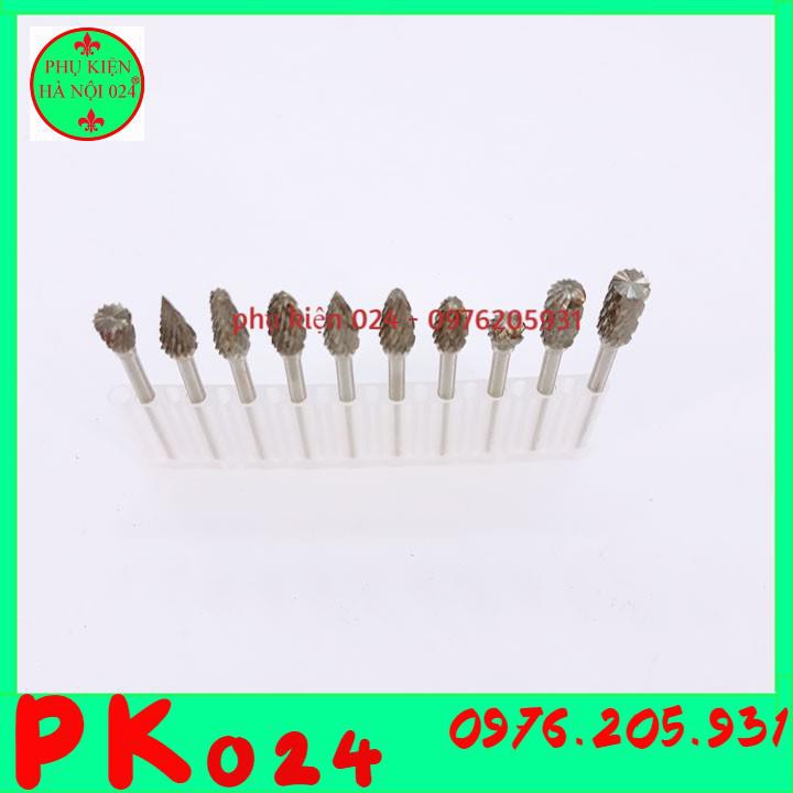 Bộ Mũi Doa Mài Hợp Kim Dùng Mài Kim Loại Và Gỗ 3x6mm