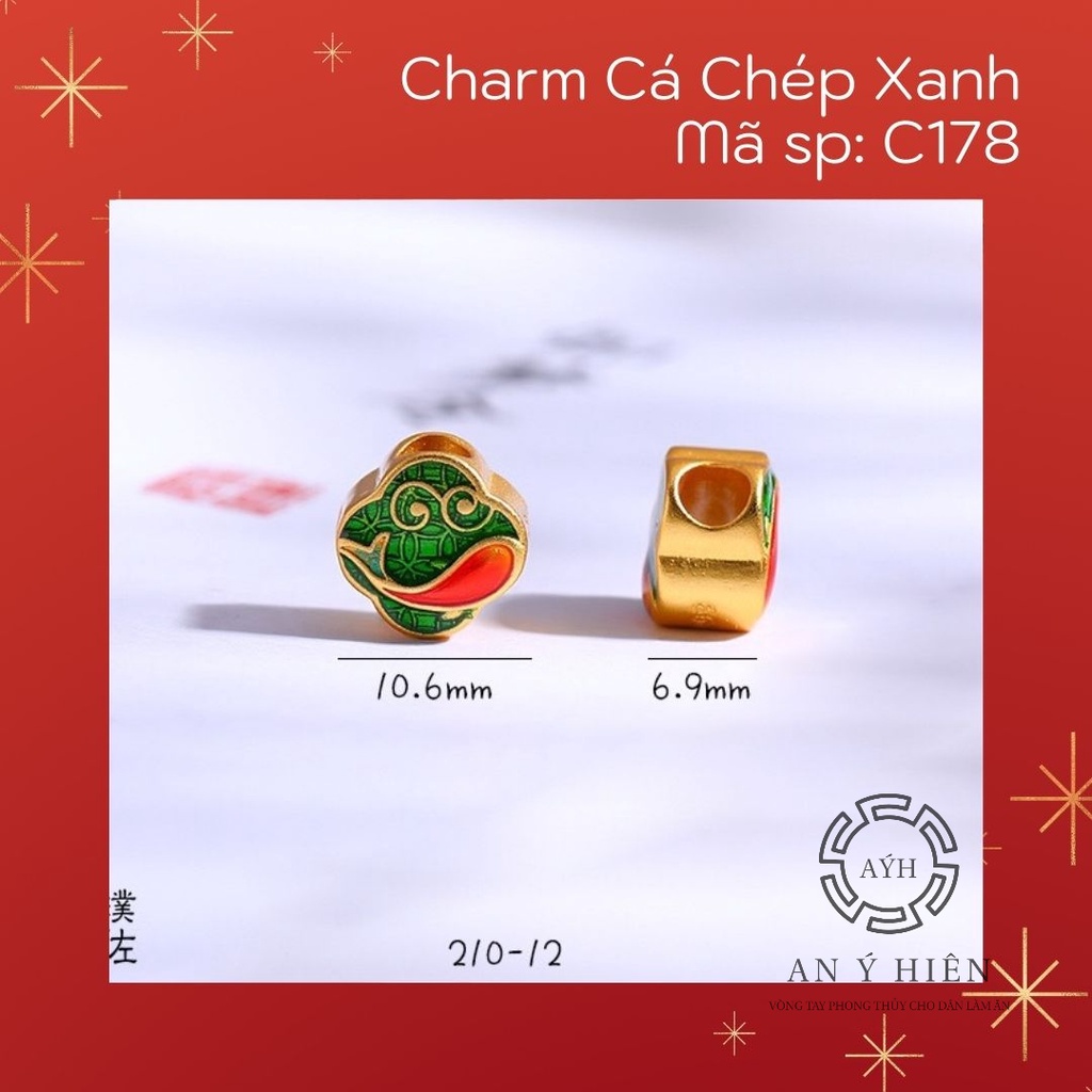 Charm Chốt cá chép xanh #C178 ( An Ý Hiên)