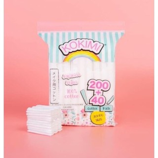 Bông tẩy trang btt Kokimi 240 miếng vuông cotton pads