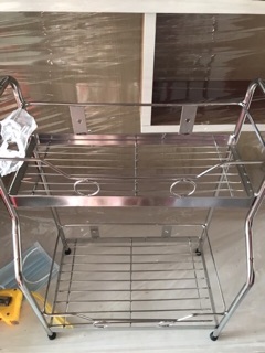 Kệ đứng inox 2 tầng (gia vị - xà phòng)
