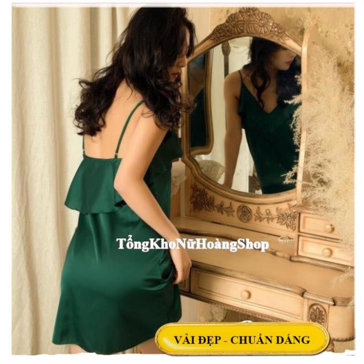 [Siêu Phẩm 2021 - Sang - Xịn]Váy ngủ sexy đắp bèo lụa satin cao cấp - đầm ngủ sexy lụa B1014 | BigBuy360 - bigbuy360.vn