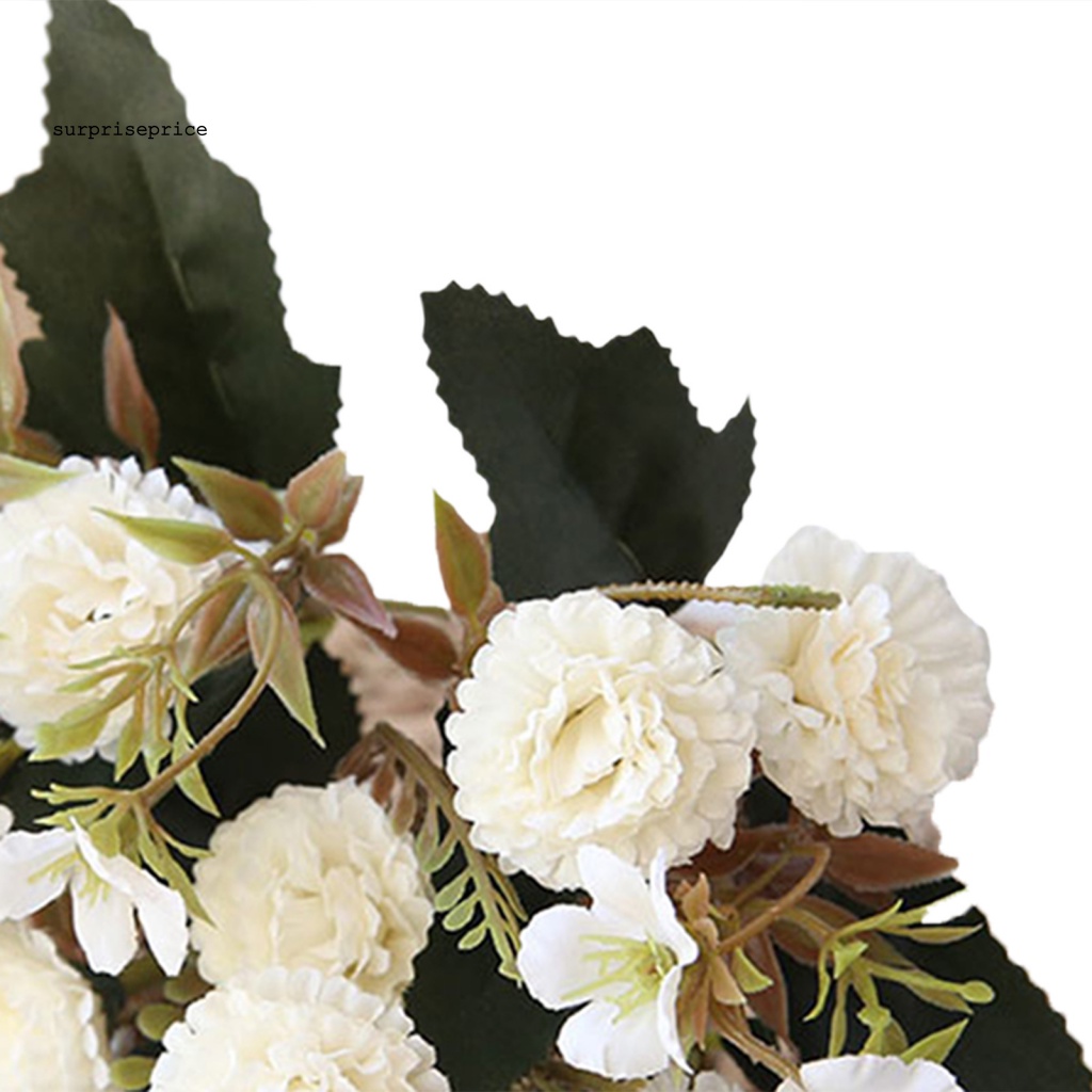 Bó Hoa Cẩm Chướng Nhân Tạo Bằng Lụa Trong Suốt Cho Trang Trí Nhà Ở