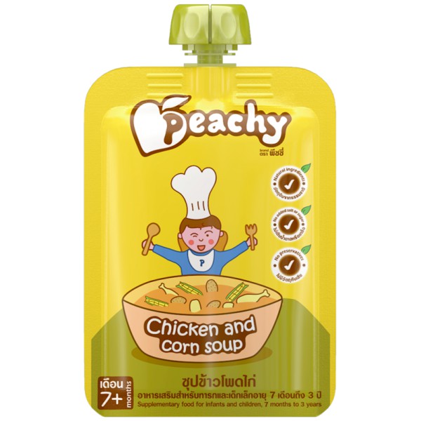 Súp gà và bắp (Peachy) - 125g