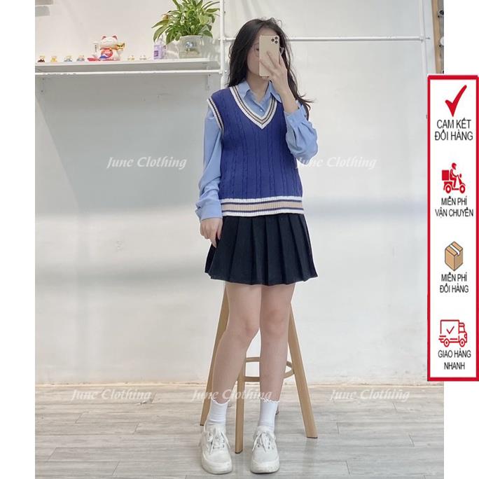 Set gile và áo sơ mi phong cách Hàn Quốc trẻ trung | BigBuy360 - bigbuy360.vn