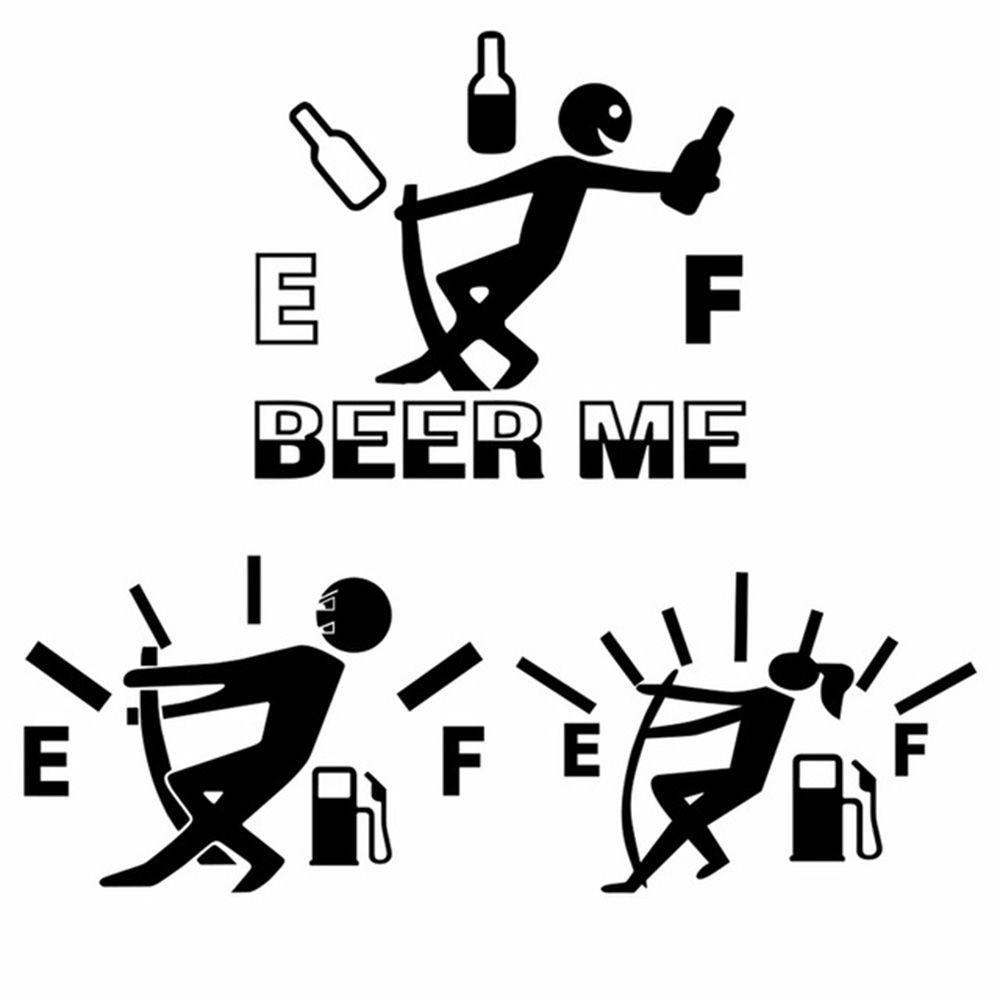 Miếng dán nhãn nhận biết bể xăng xe hơi trang trí bên ngoài phản quang vui nhộn thông dụng tiện lợi