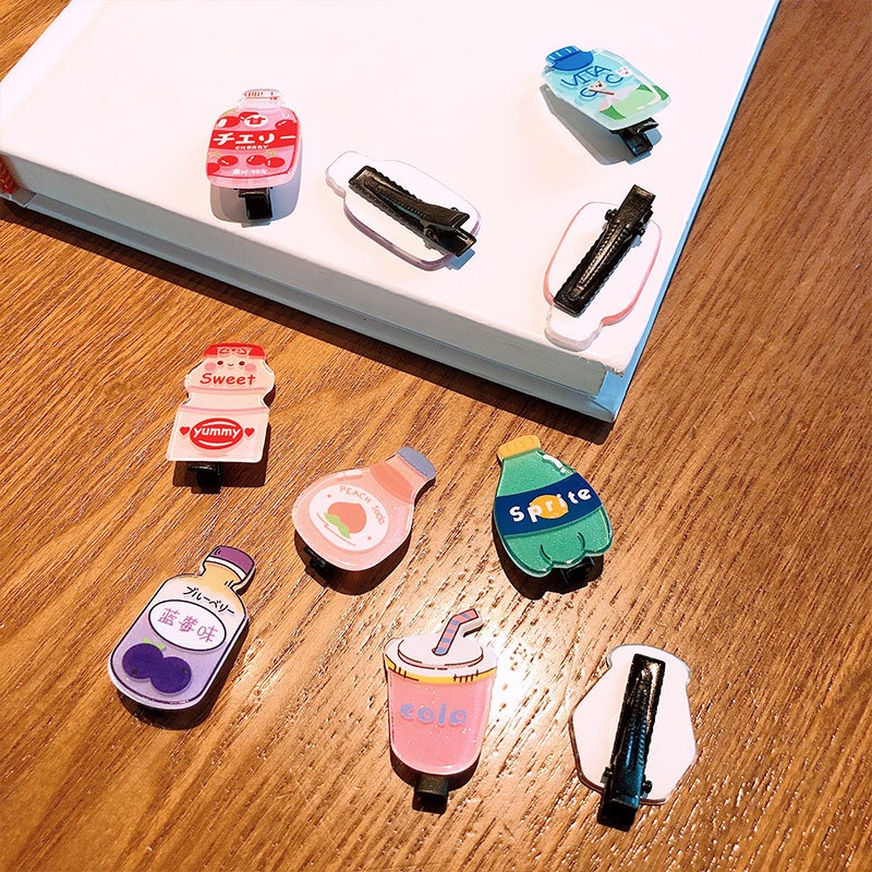 Kẹp tóc mỏ vịt hình bình nước nhiều kiểu phong cách Hàn thời trang mùa hè đáng yêu