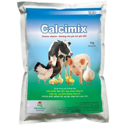 Cung cấp calci, vitamin và khoáng cho gia súc, gia cầm Calcimix (Gói 1kg), Vemedim