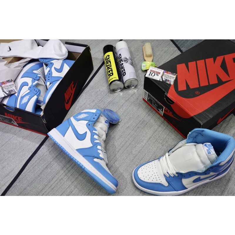 Giày Jordan1 Hight UNC / JD1 cổ cao xanh - Chuẩn Best