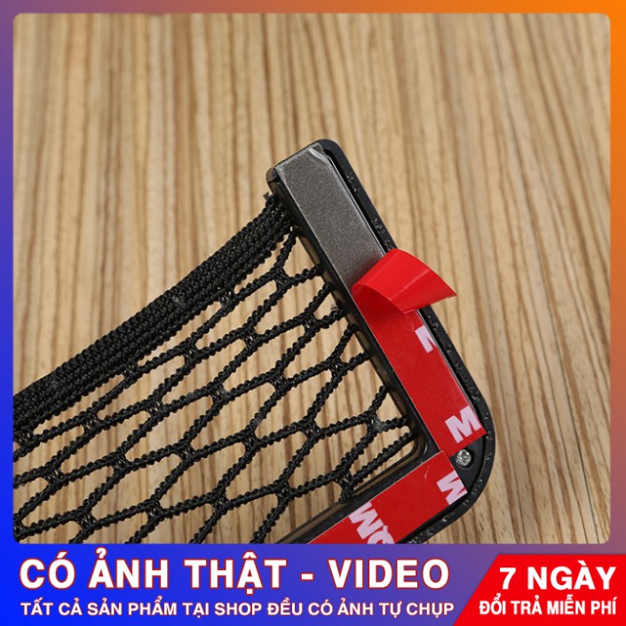 Túi lưới dán đựng đồ đa năng dán ô tô, bàn làm việc loại lớn dài 20cm