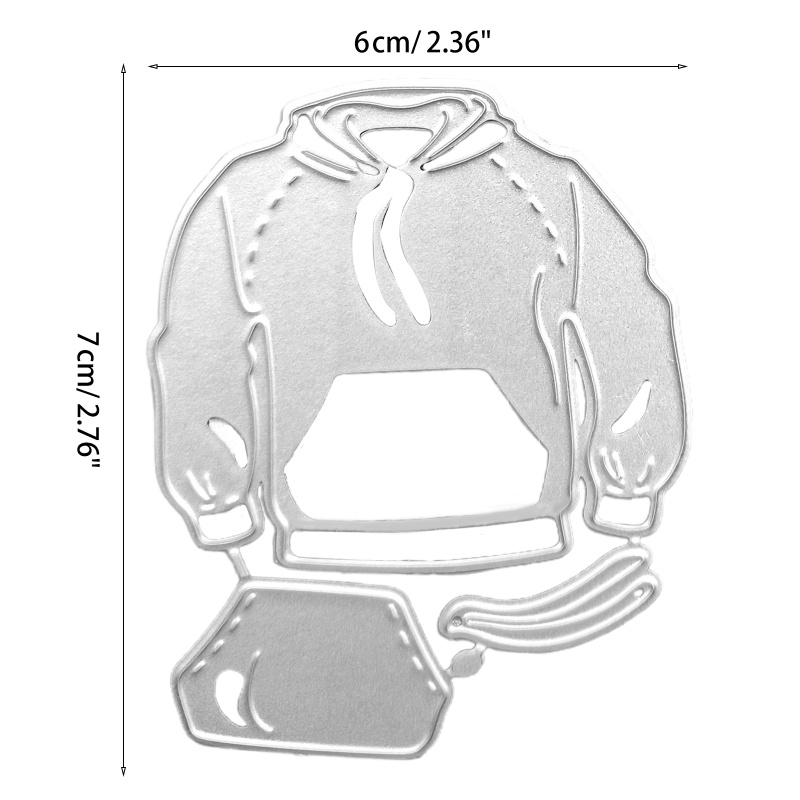Khuôn Cắt Giấy Kim Loại Hình Áo Hoodie Cho Bé