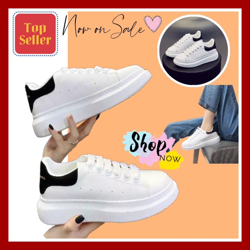 [FREESHIP + FULL BOX] Giày thể thao nữ MCQ gót nhũ phản quang phát sáng mã 888 đế 3cm hot hit