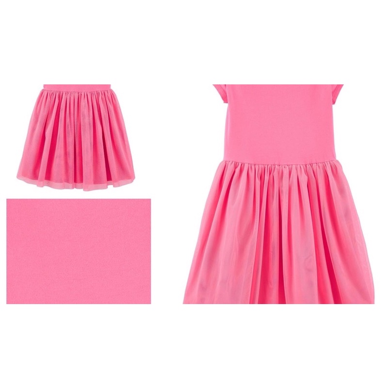 💕 Đầm thun tay ngắn phối chân váy voan xuất xịn Carter’s size 3M - 14T 💕