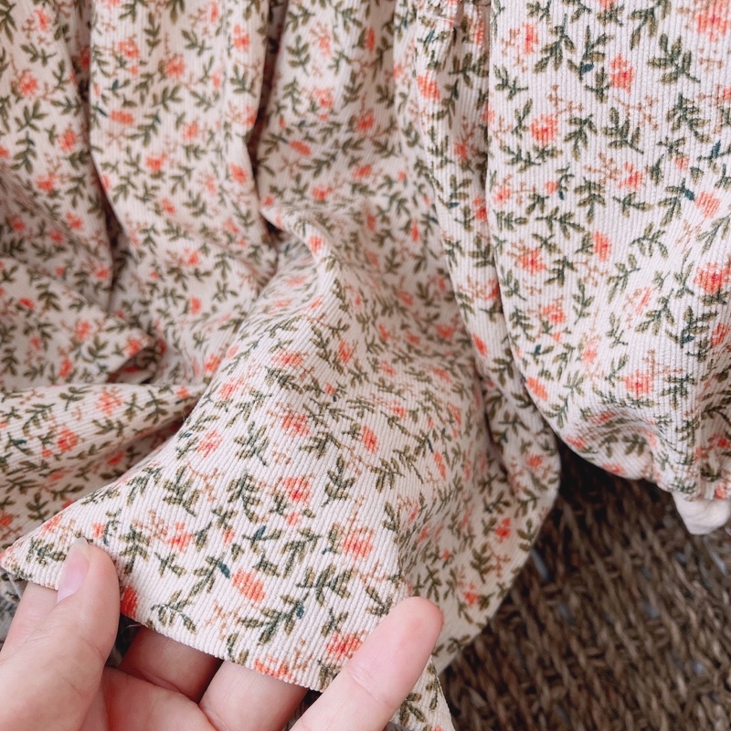 Váy nhung tăm bé gái size 80-140